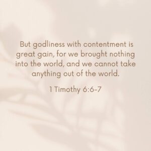 1 Timothy 6:6-7
